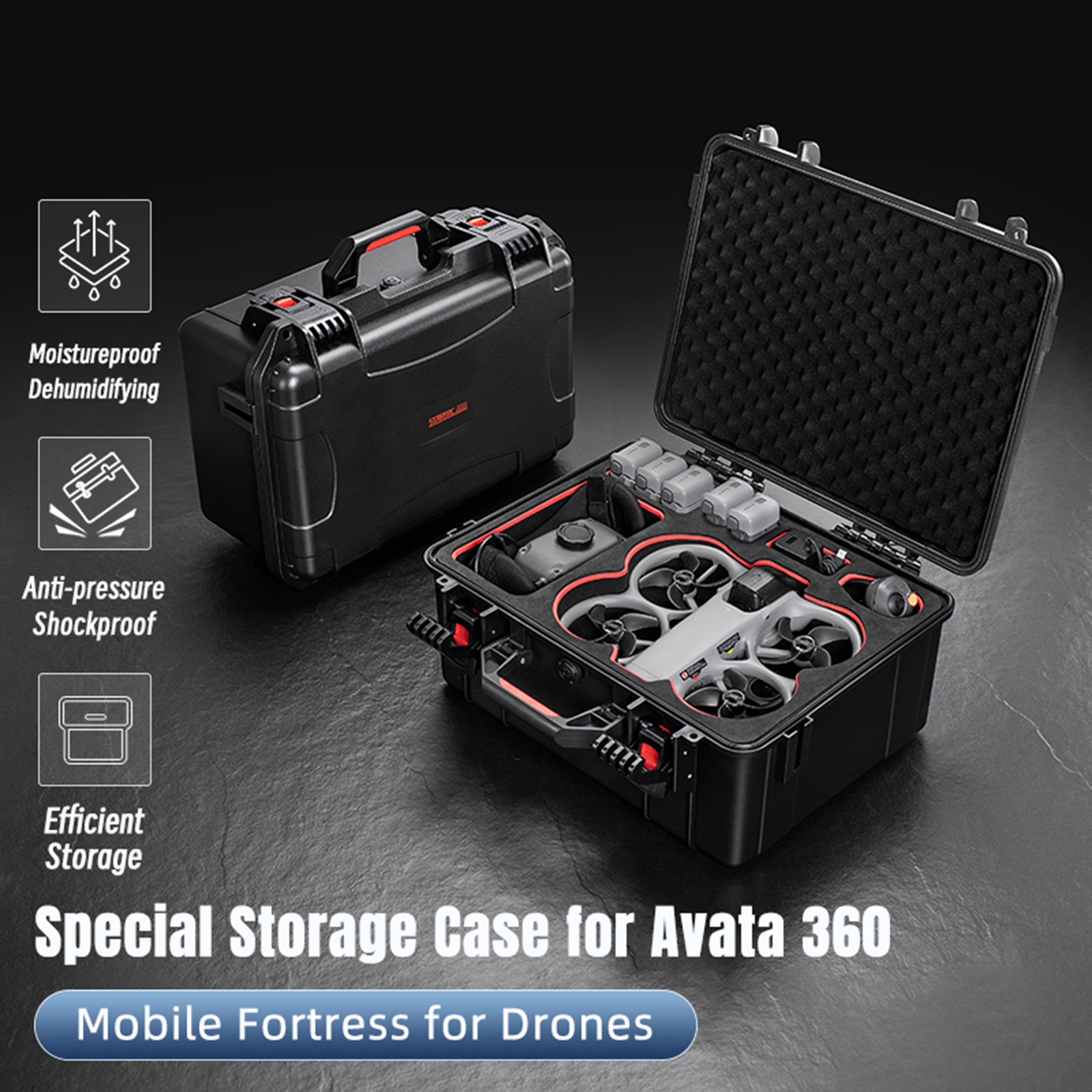 Drone Hard Shell Case - for Avata 360 Drone Accessories Protective