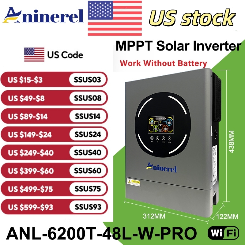 Aninerel 6.2KW 48V Hybrid Sola - Drone Solar Charger avaliação e preço