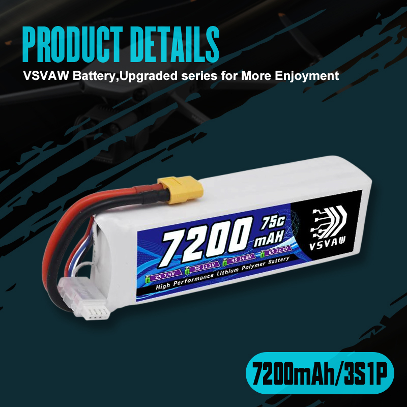 VSVAW 3S Lipo Battery 11.1V 72 - Drone Battery Adapter avaliação e preço