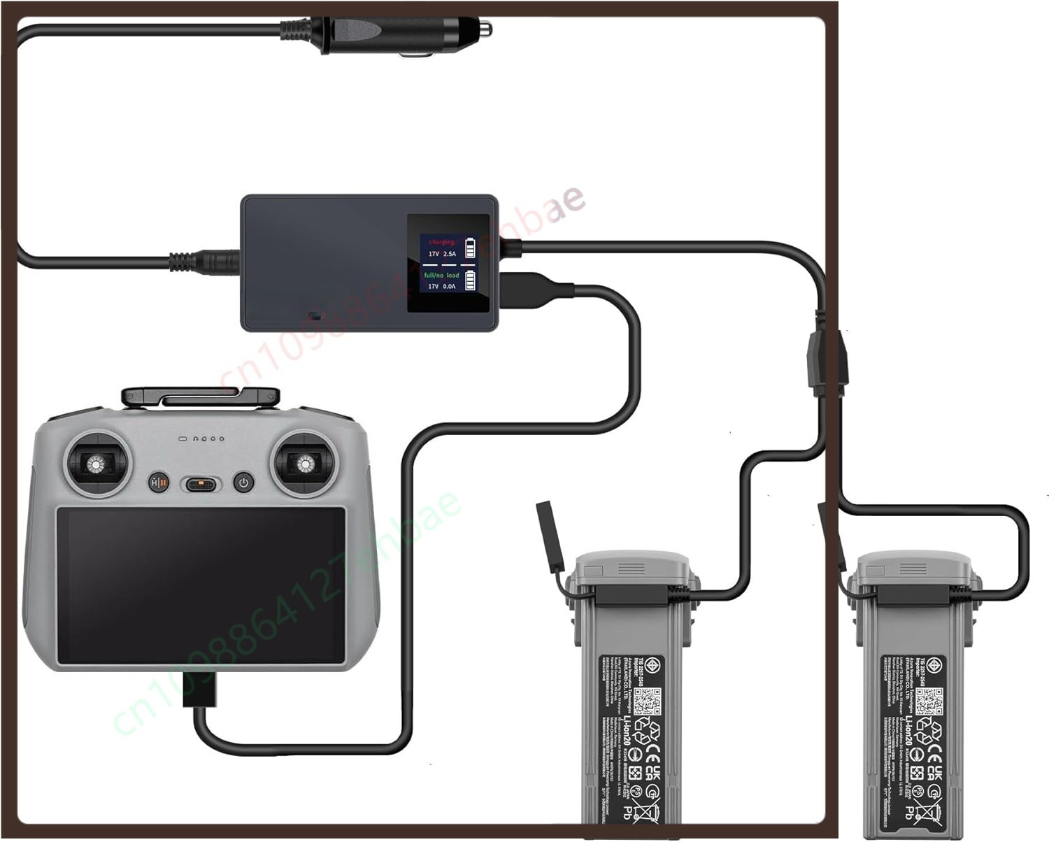 LCD battery car charger for DJ - Drone Charging Hub avaliação e preço