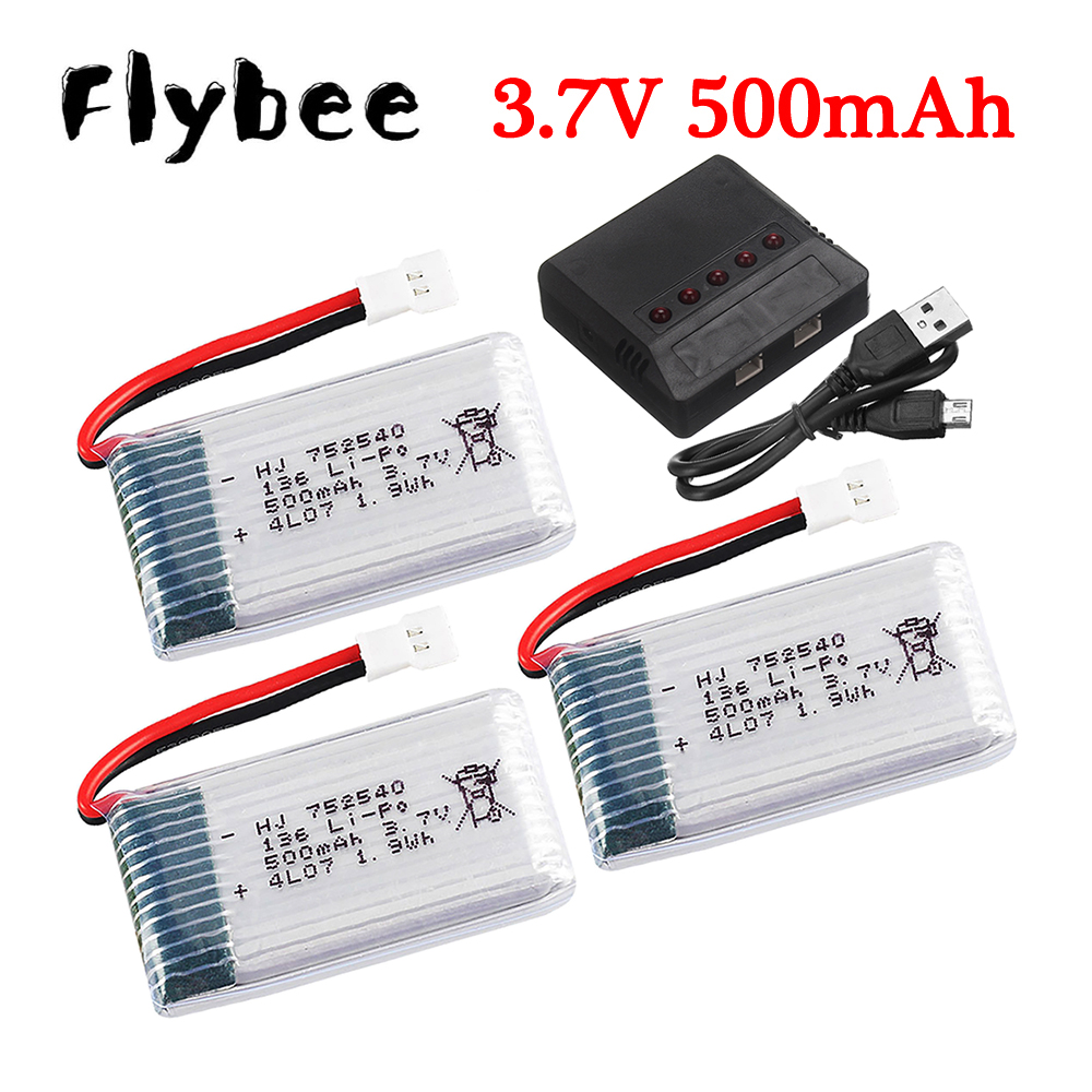 3.7V 500mAh 752540 Lipo Batter - Drone Battery Charger avaliação e preço