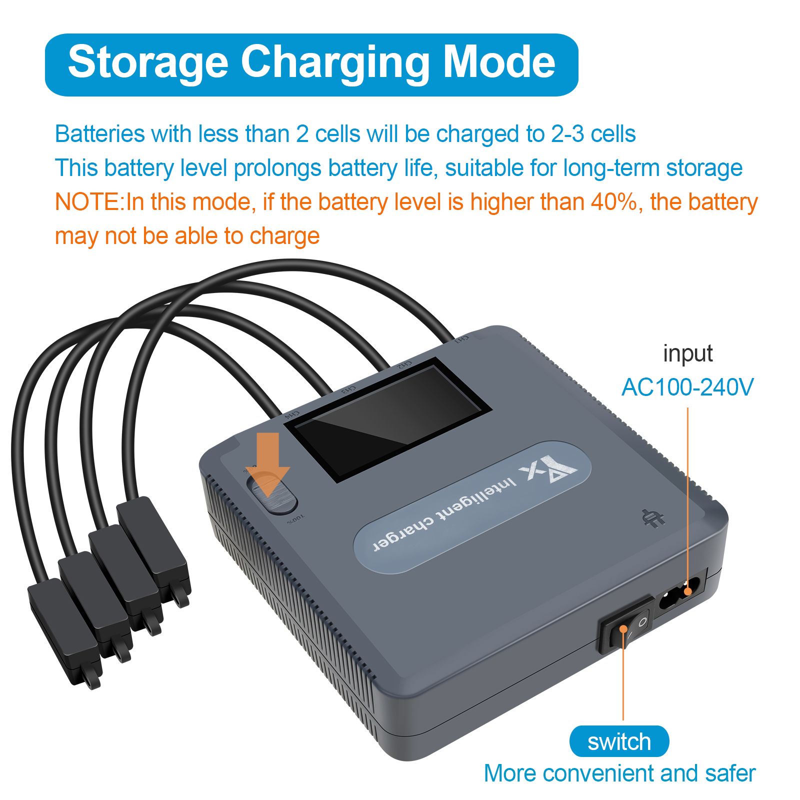 6 in 1 Digital display Battery - Drone Charging Hub avaliação e preço