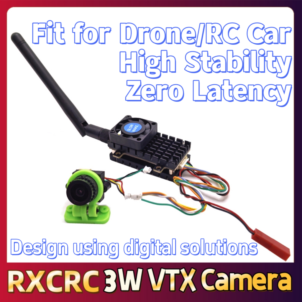 RXCRC 5.8G 3W Video VTX transm - Drone Controller Screen avaliação e preço