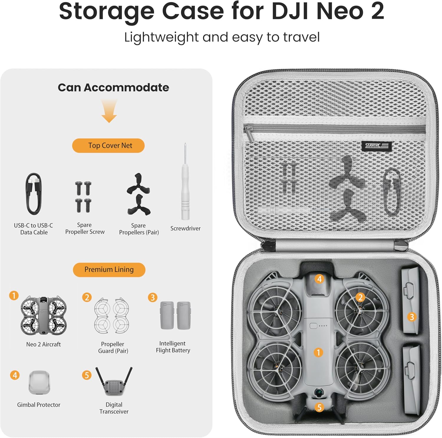 STARTRC Neo 2 Portable PU Shou - Drone Carrying Case avaliação e preço