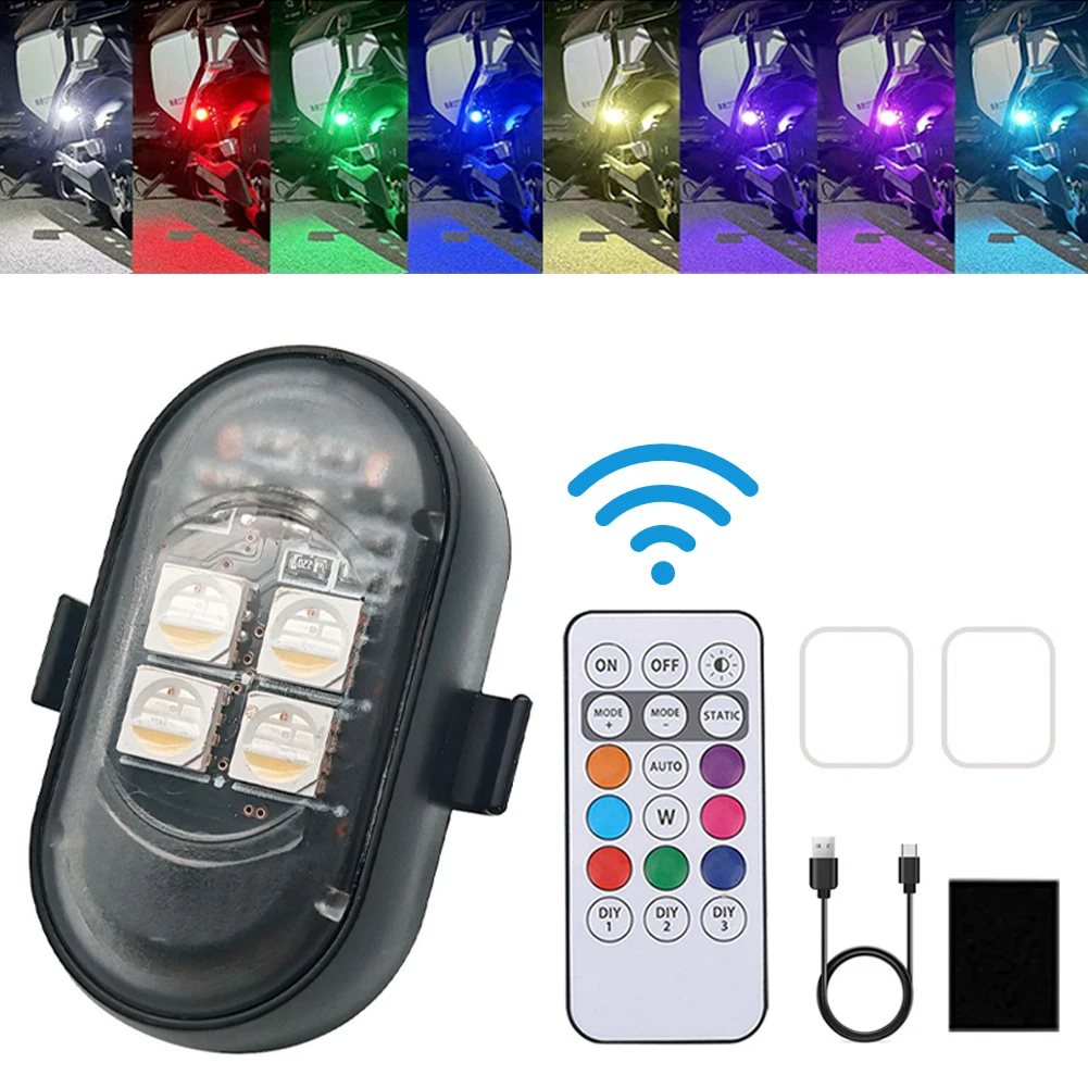 1-8PCS USB Rechargeable Waterp - Drone Strobe Light avaliação e preço