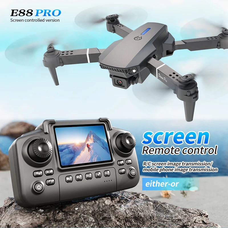 Professional E88 PRO Drone wit - Drone Controller Screen avaliação e preço