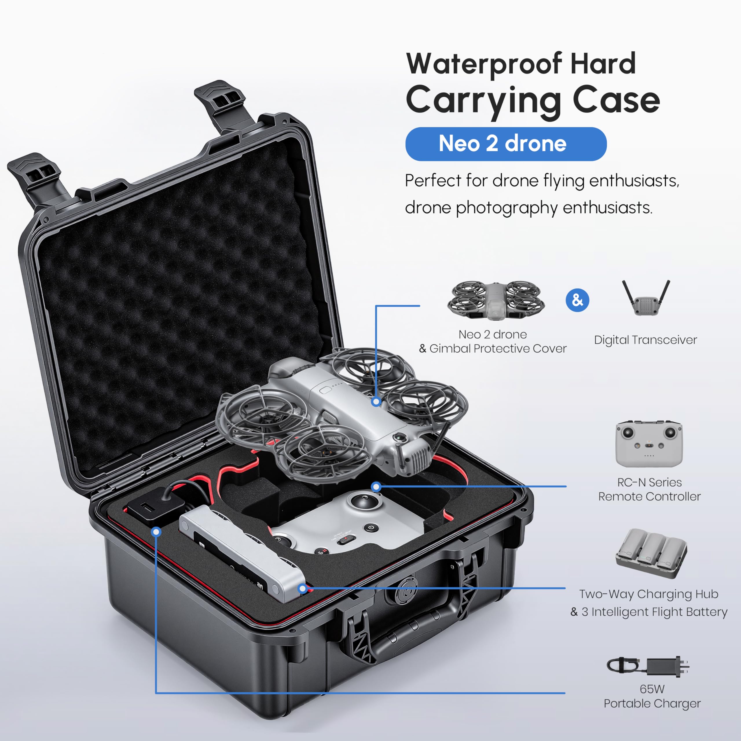 NEO 2 Case,Waterproof Hard Car - Drone Controller Hood avaliação e preço