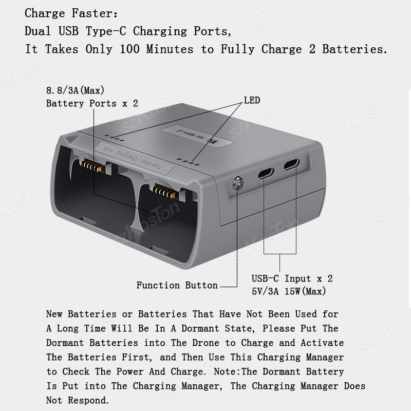 For DJI Mini 4K/MINI 2/Mini 2  - Drone Charging Hub avaliação e preço