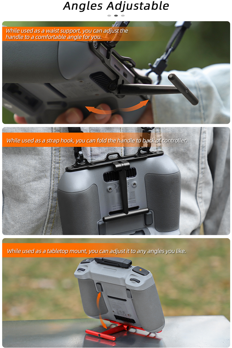 2in1 Handle Stand Bracket Neck - Drone Remote Controller Lanyard avaliação e preço