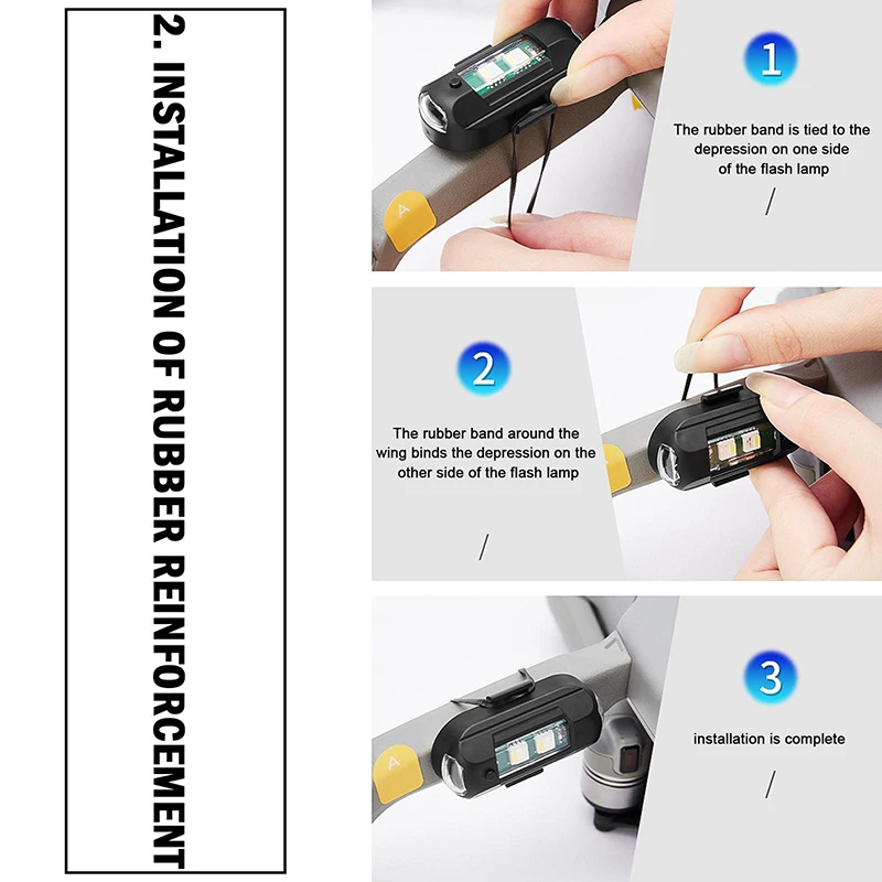 1Pcs Remote LED RGB Anti-colli - Drone Strobe Light avaliação e preço