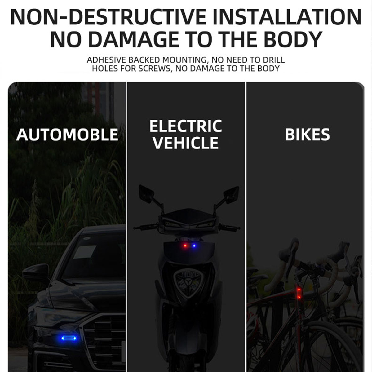 Solar Power Anti-Theft Alarm L - Drone Strobe Light avaliação e preço