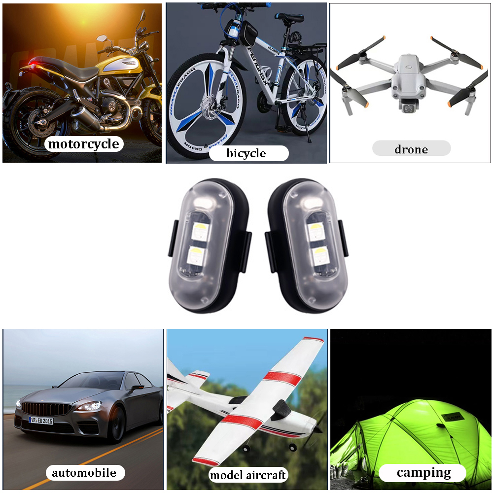 10x 4x 8Colors Wireless LED Dr - Drone Strobe Light avaliação e preço