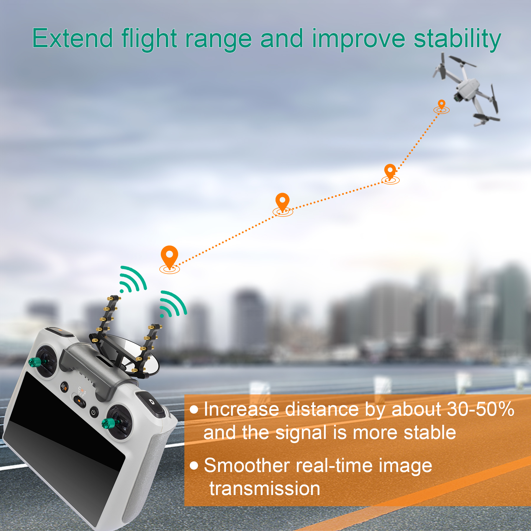 Antenna Signal Booster with Br - Drone Tablet Mount avaliação e preço