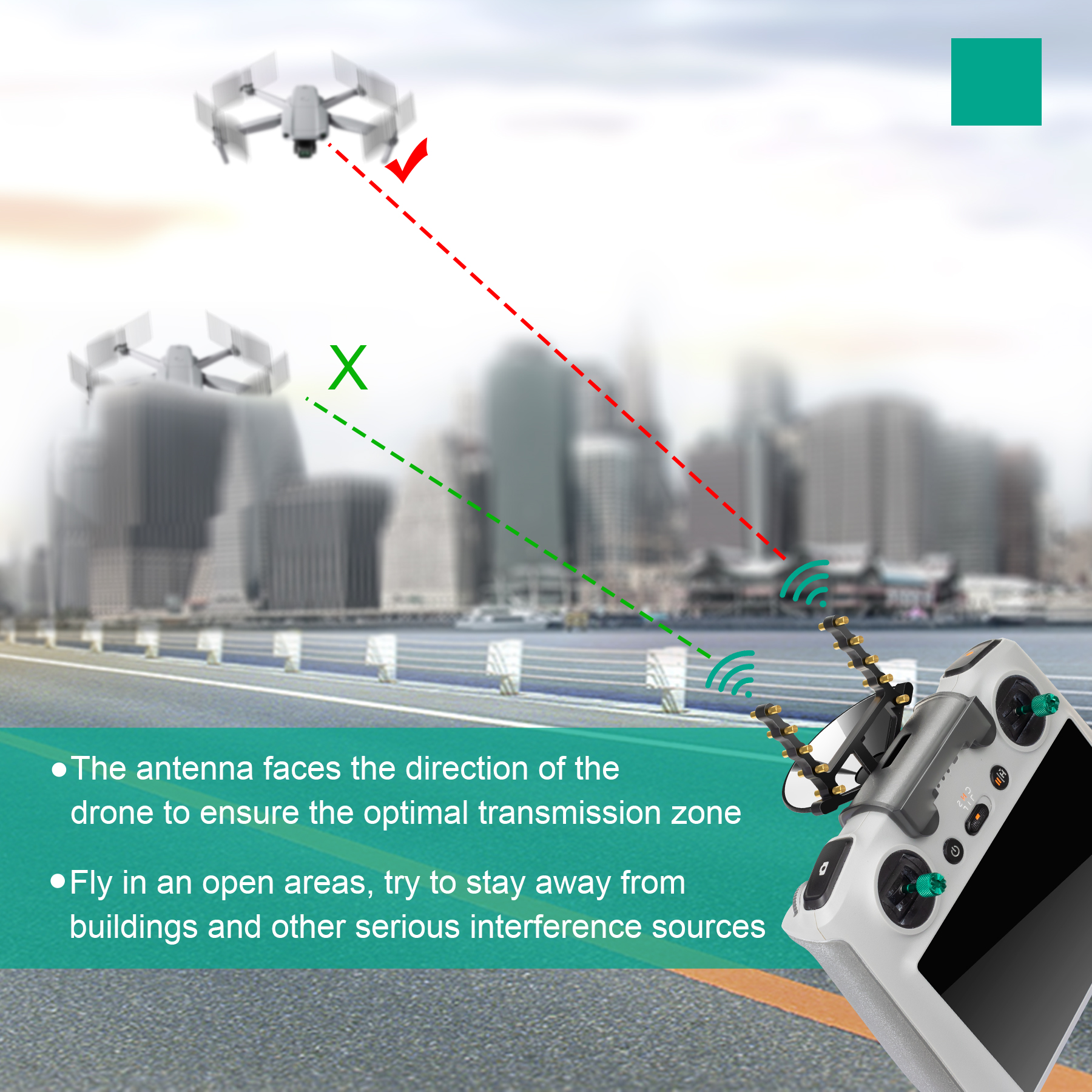 Antenna Signal Booster with Br - Drone Tablet Mount avaliação e preço