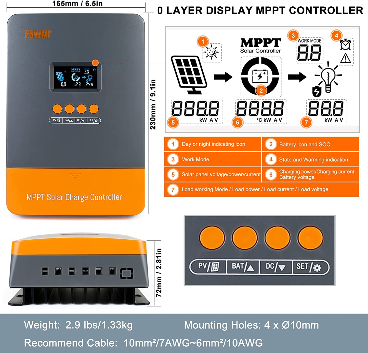 PowMr MPPT 60A Solar Charger C - Drone Solar Charger avaliação e preço