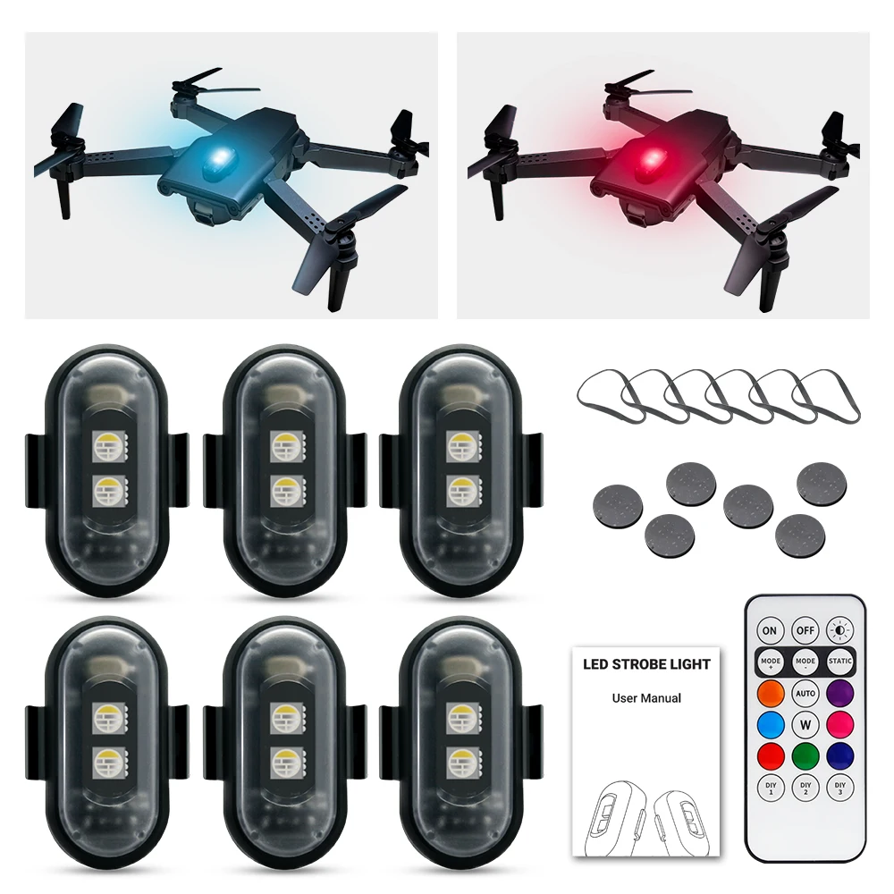 Motorcycle Strobe Light, APP C - Drone Strobe Light avaliação e preço