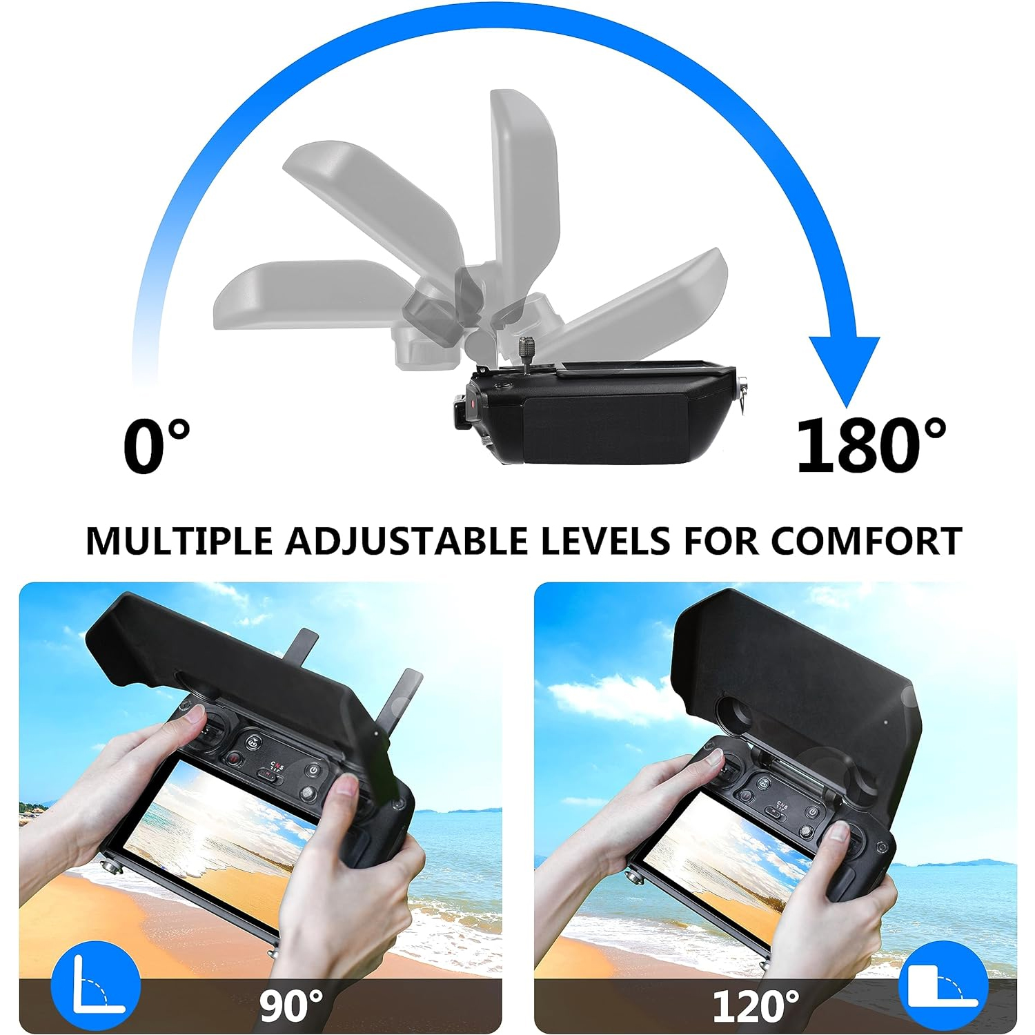 2-in-1 Sun Hood & Joystick Cov - Drone Control Stick avaliação e preço