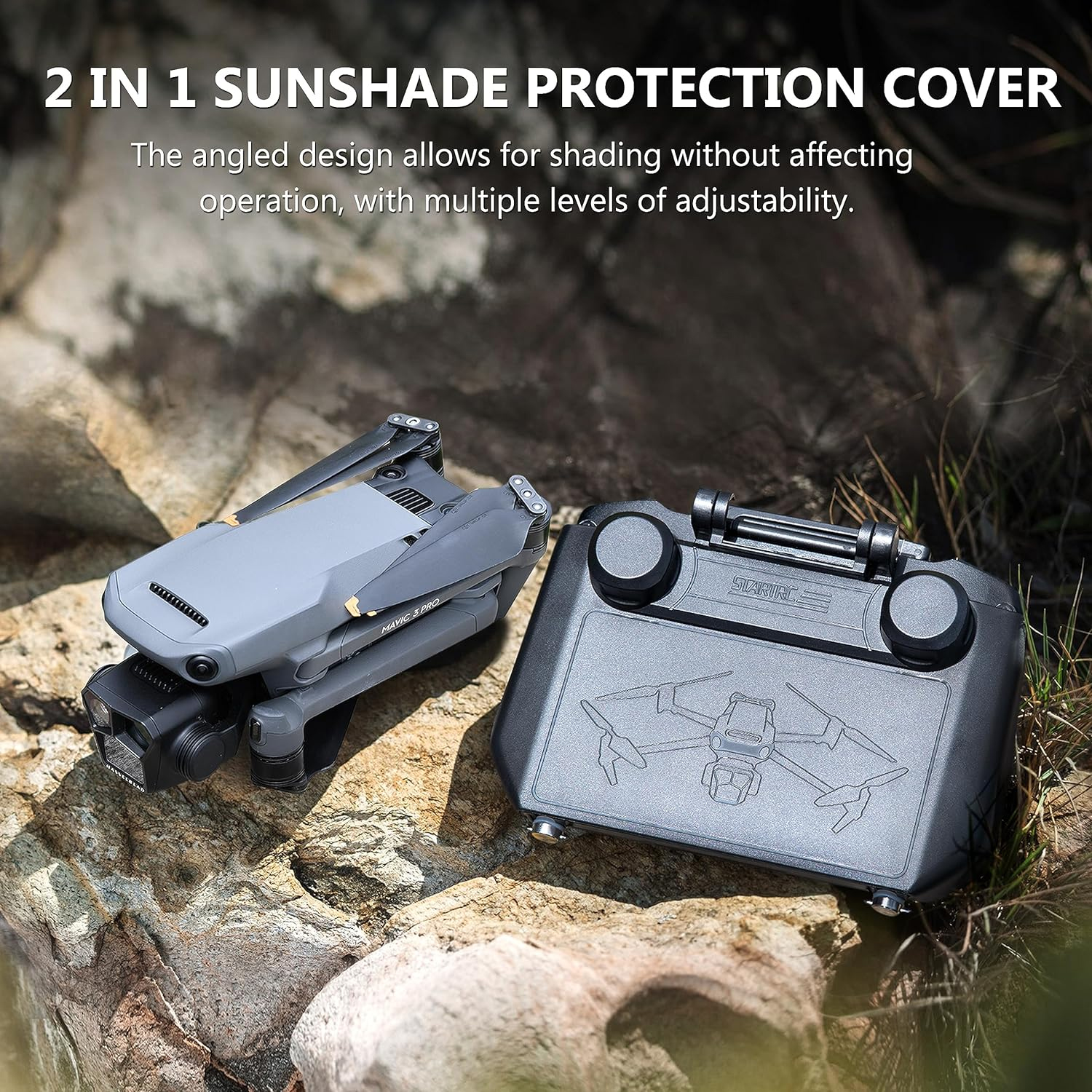 2-in-1 Sun Hood & Joystick Cov - Drone Control Stick avaliação e preço