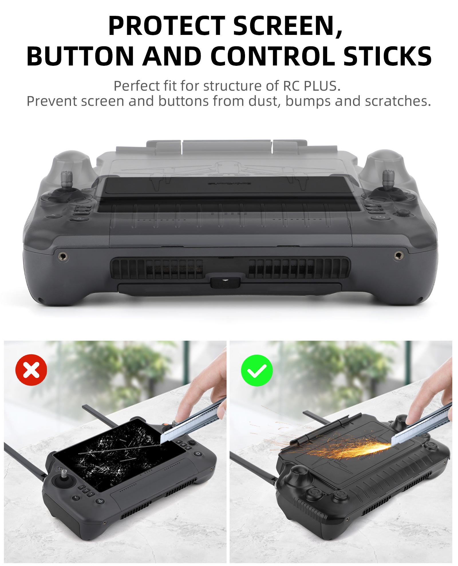 RC Plus Sun Hood Joystick Prot - Drone Sun Shade avaliação e preço
