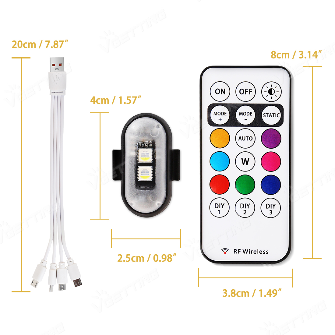 4Pcs Mini Drone Strobe Light 8 - Drone Strobe Light avaliação e preço