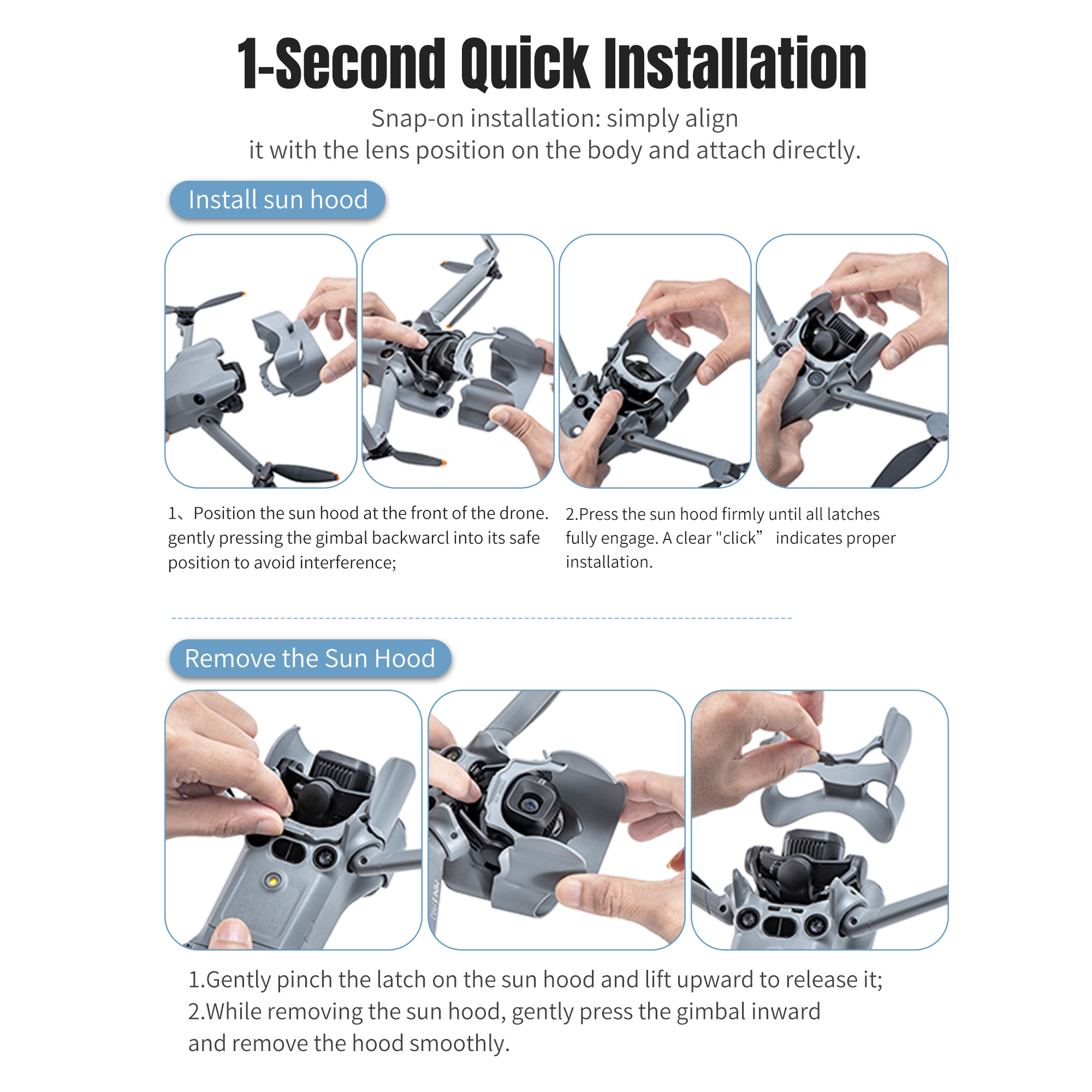 Sunshade Lens Hood For DJI Min - Drone Sun Shade avaliação e preço