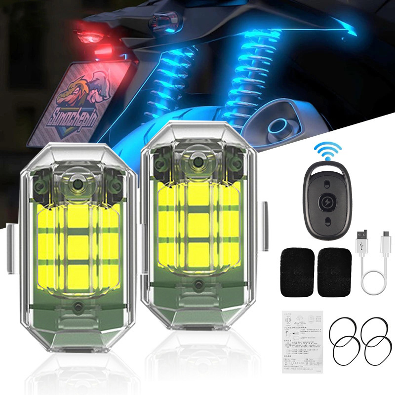 1/2/4Pc Remote Motorcycle Ligh - Drone Strobe Light avaliação e preço