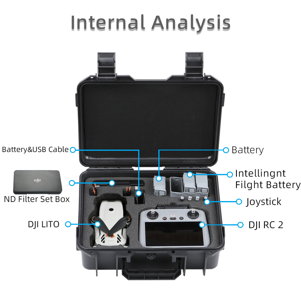For DJI LITO 1 X1 Drone Hard S - Drone Hard Shell Case avaliação e preço