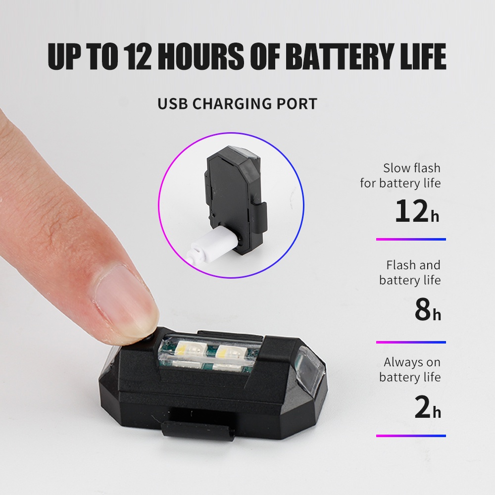 1PC 7 Color Mini USB Charging  - Drone Strobe Light avaliação e preço