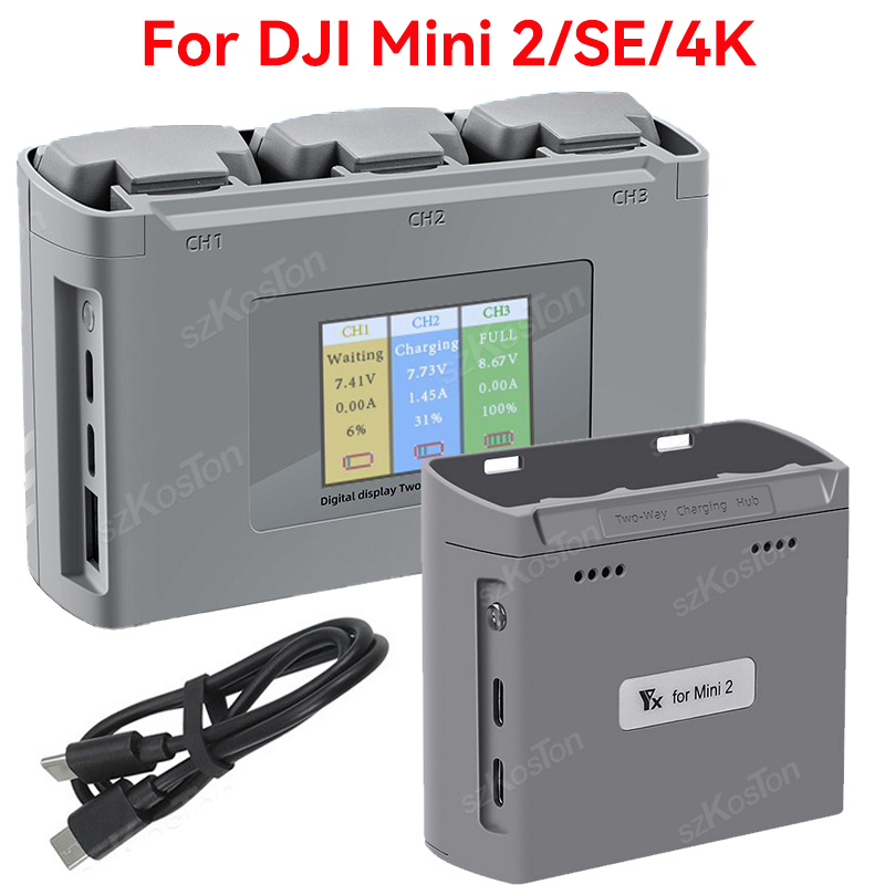 For DJI Mavic Mini 2/SE Mini 4 - Drone Charging Hub avaliação e preço