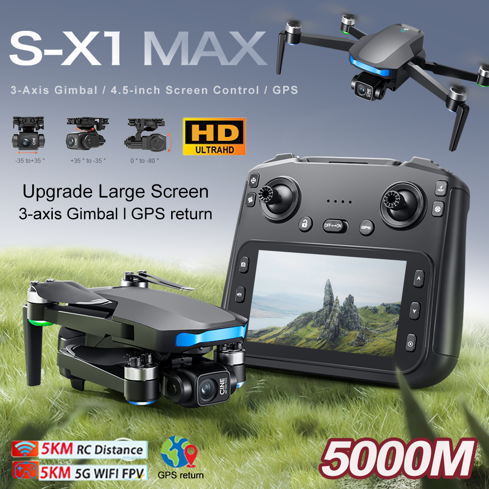 New S-X1 MAX Drone GPS 8K Prof - Drone Battery Adapter avaliação e preço