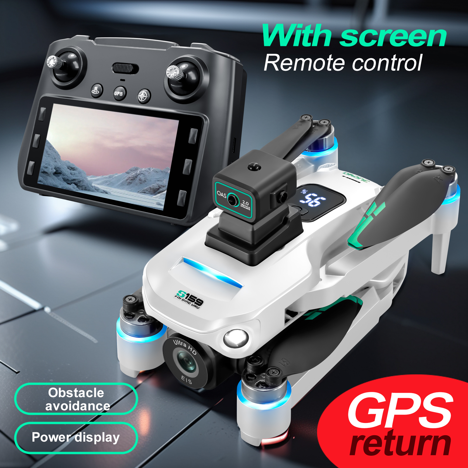 S159 GPS Drone 4K Profesional  - Drone Battery Adapter avaliação e preço
