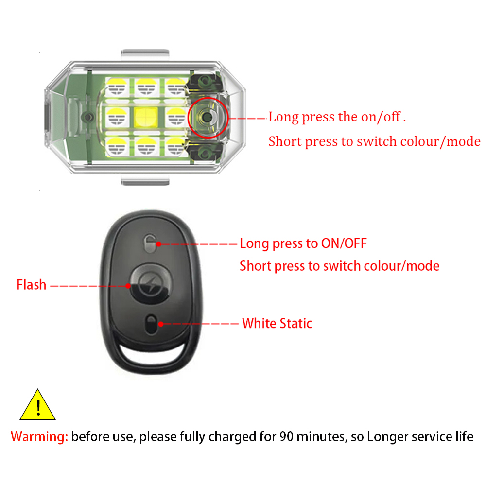 1/2/4pcs Wireless LED Drone St - Drone Strobe Light avaliação e preço