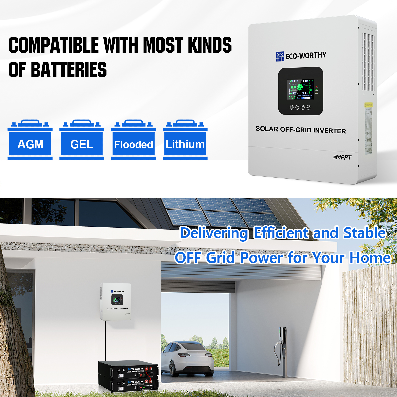 ECO-WORTHY UL1741 5000W 48V So - Drone Solar Charger avaliação e preço